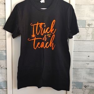 Halloween Black Medium Teacher Tshirt